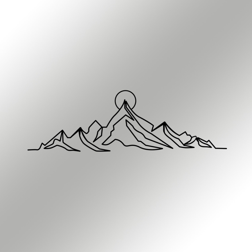 Fali dekoráció 119,5x37 cm hegy fém