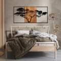 Fali dekoráció 147x70 cm fa/fém faág mintával