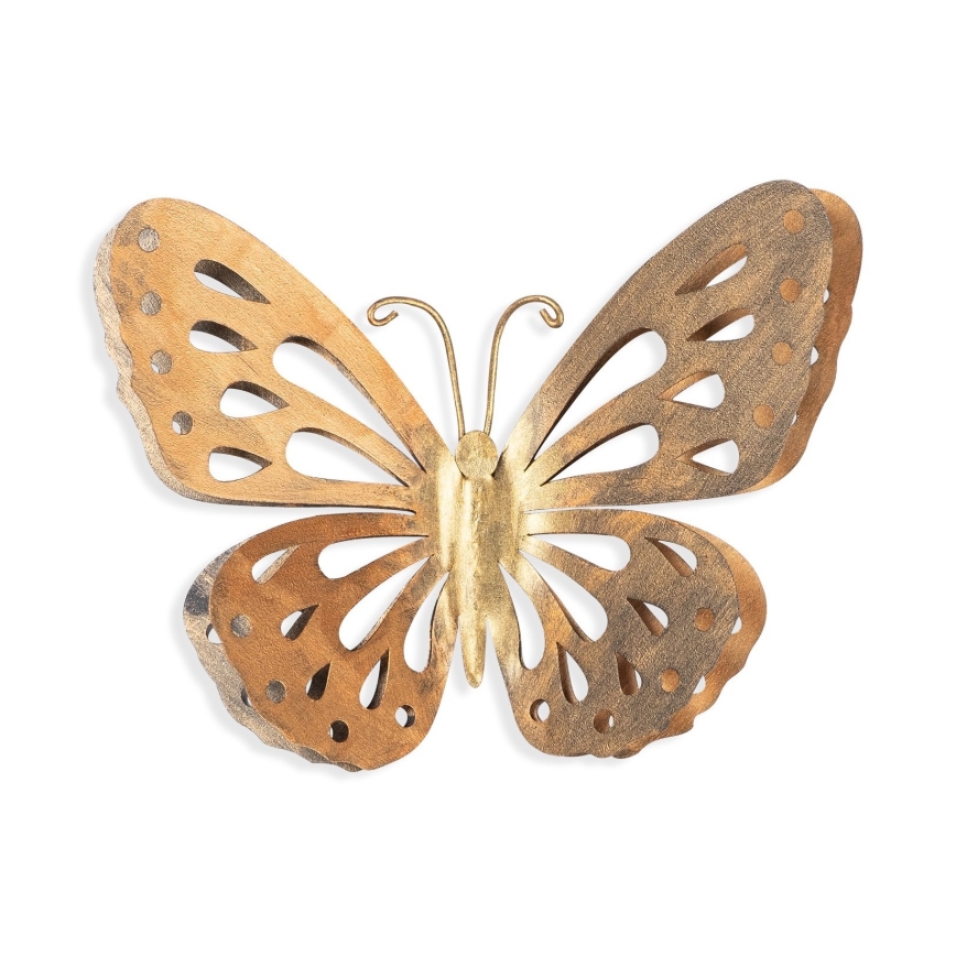 Fali dekoráció 32x29 cm pillangó fém