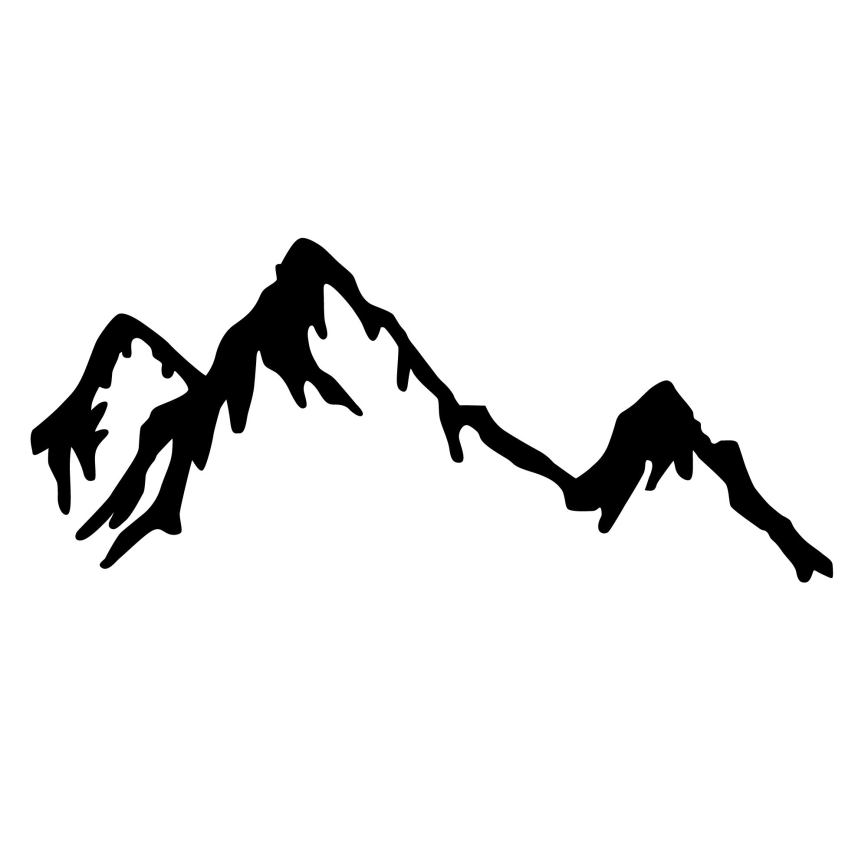 Fali dekoráció 37x70 cm hegyek fém