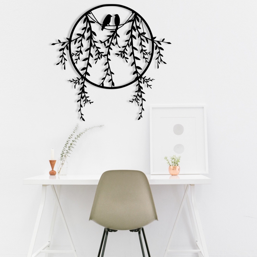 Fali dekoráció 45x44 cm fém ágakból