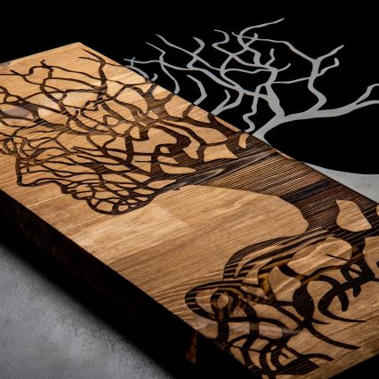 Fali dekoráció 45x58 cm életfa fa/fém