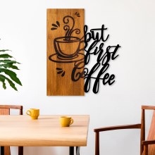 Fali dekoráció 50x58 cm kávé