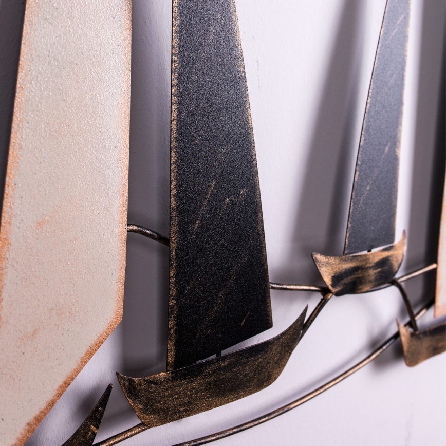 Fali dekoráció 52x117 cm vitorlás fém