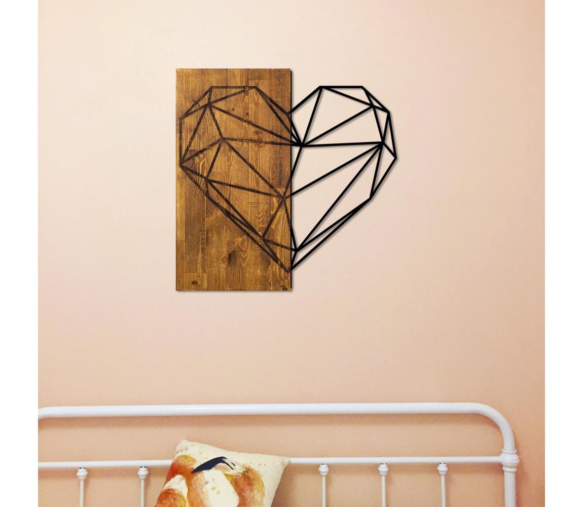 Fali dekoráció 58x58 cm szív