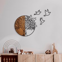 Fali dekoráció 60x56 cm fa és madarak