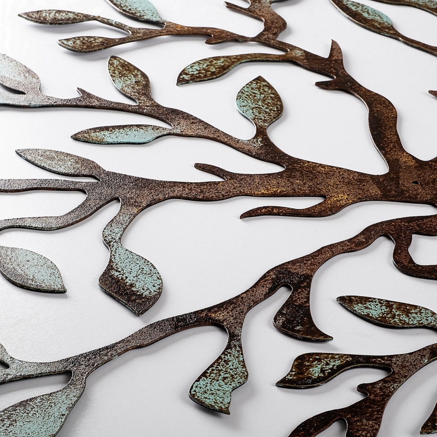 Fali dekoráció 60x60 cm fa fém