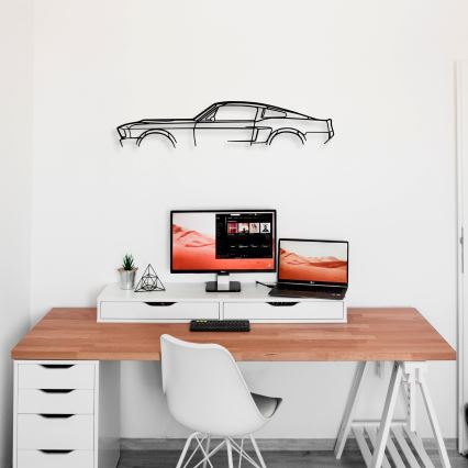 Fali dekoráció 70x15 cm autó fém