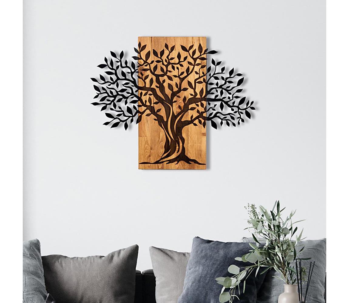 Fali dekoráció 72x58 cm fa/fém