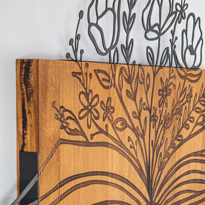 Fali dekoráció 76,5x24,5 cm Utolsó vacsora fa/fém