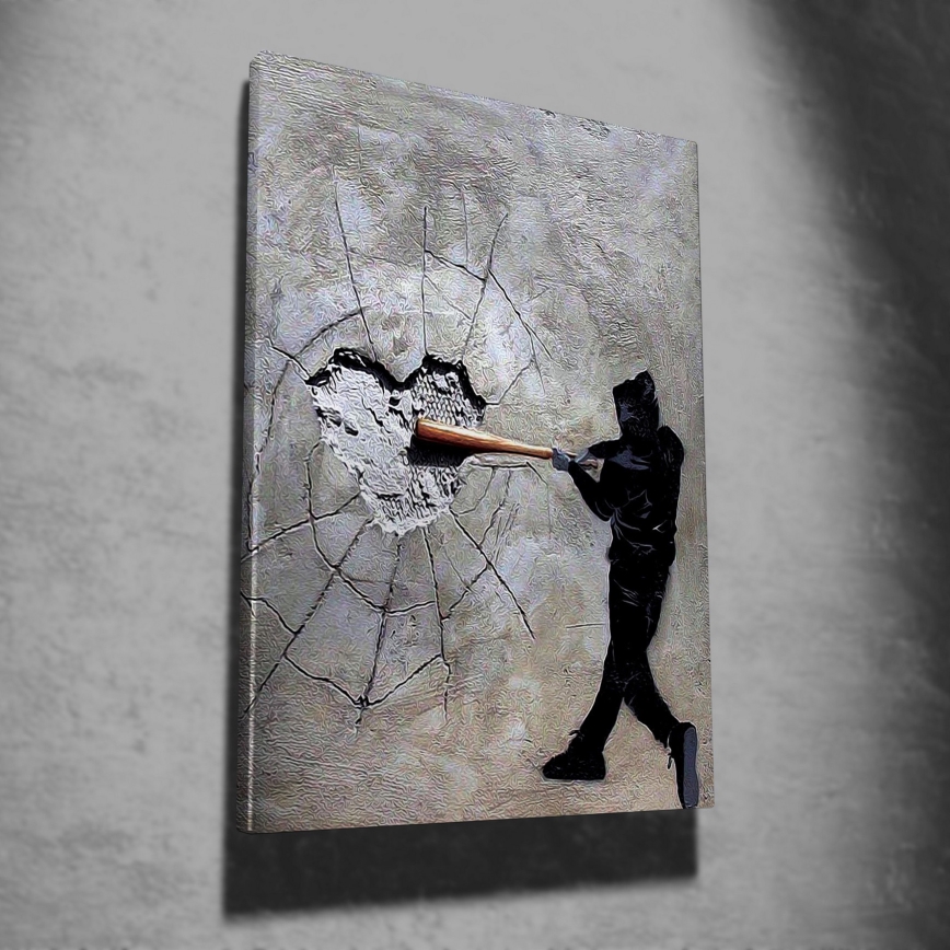 Fali festmény vászonon 100x70 cm szürke/fekete