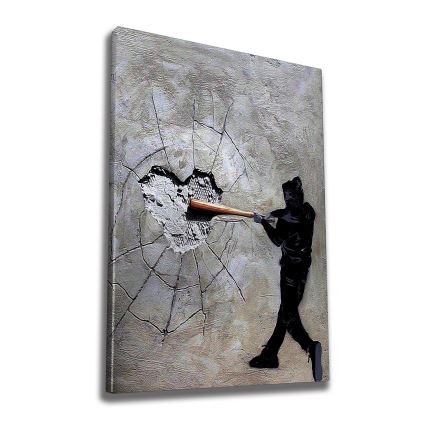 Fali festmény vászonon 100x70 cm szürke/fekete