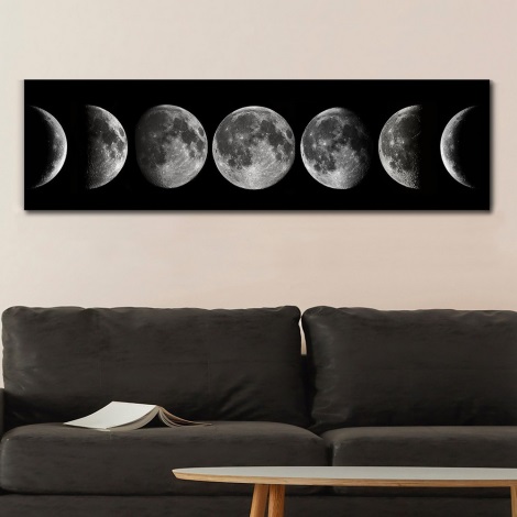 Fali festmény vászonon 50x120 cm holdfázisok