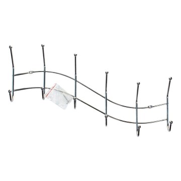 Fali fogas 13,5x44,5 cm fényes króm hullámos