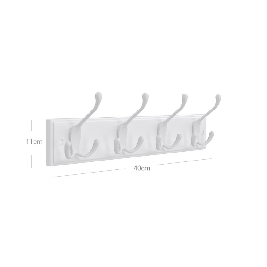 Fali fogas KATE 40x11x7 cm fehér