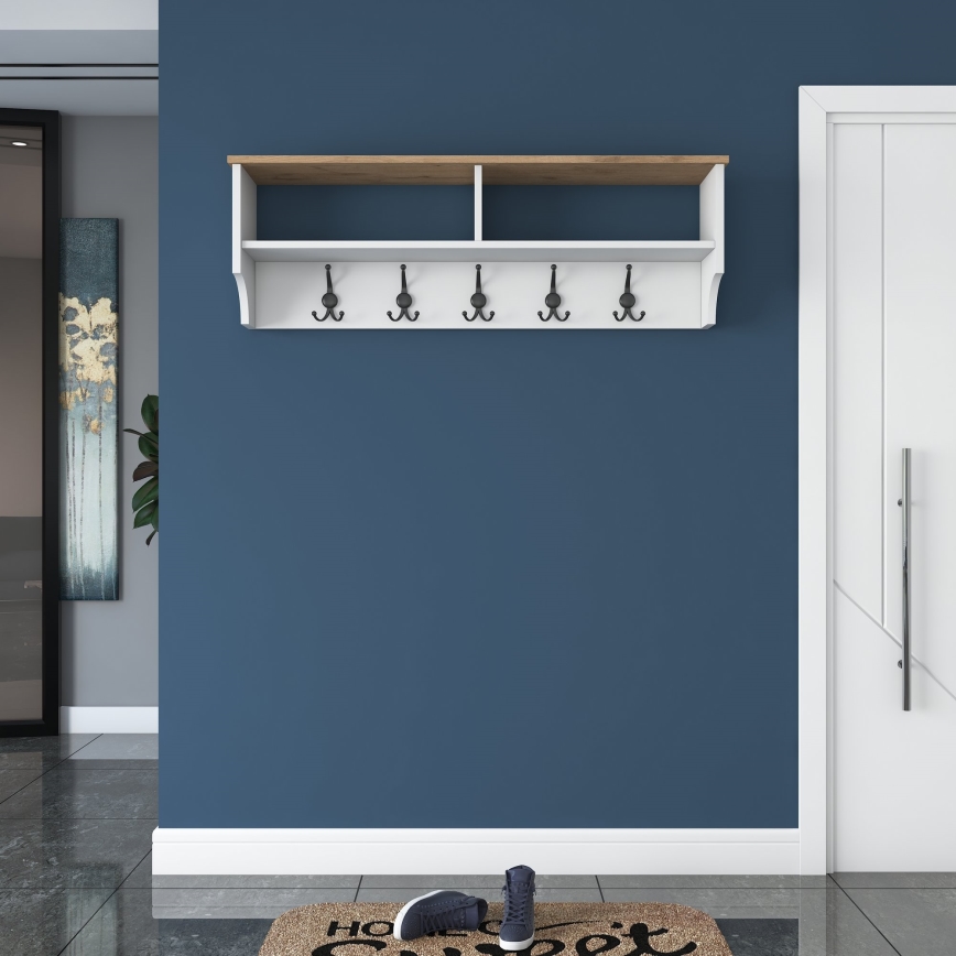 Fali fogas RANI 120x37,2 cm fehér/beige