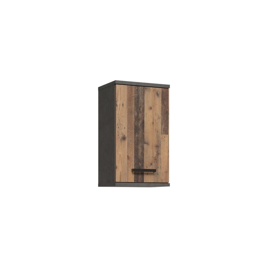 Fali fürdőszobaszekrény VENOM antracit/barna