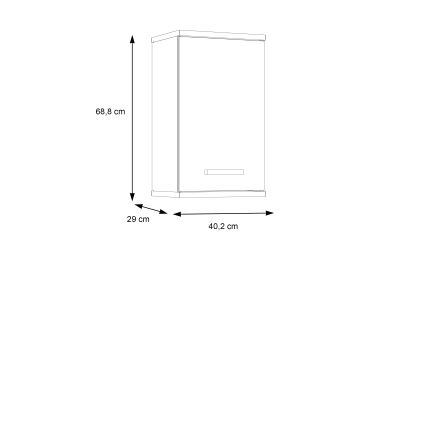Fali fürdőszobaszekrény VENOM antracit/barna