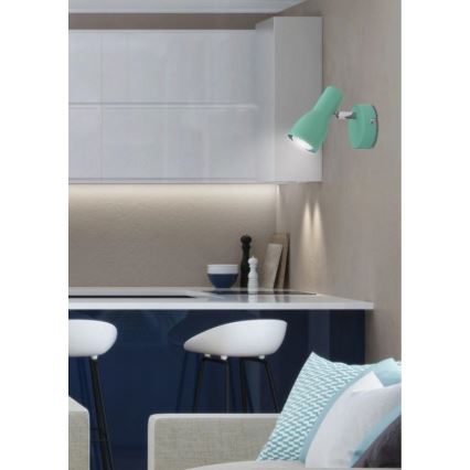 Fali kislámpa PICARDO 1xE14/40W/230V türkiz