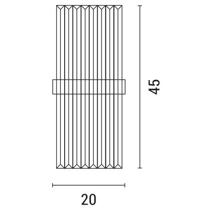 Fali lámpa 2xE14/7W/230V arany