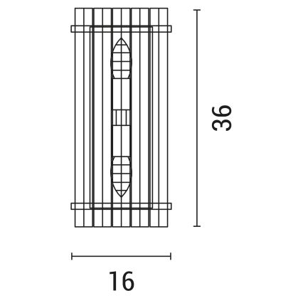 Fali lámpa 2xE14/7W/230V arany