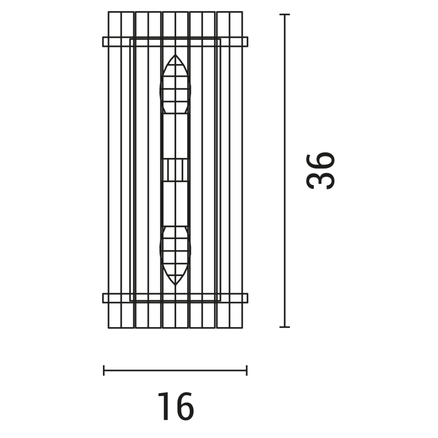 Fali lámpa 2xE14/7W/230V arany