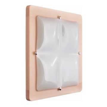 Fali lámpa 4xE27/20W/230V bükkfa