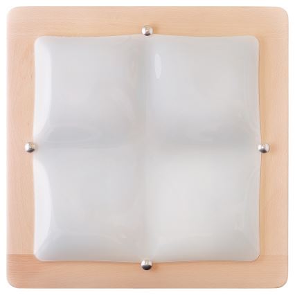 Fali lámpa 4xE27/20W/230V bükkfa