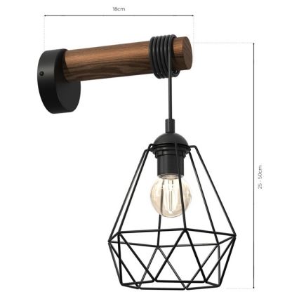 Fali lámpa ACERO 1xE27/60W/230V