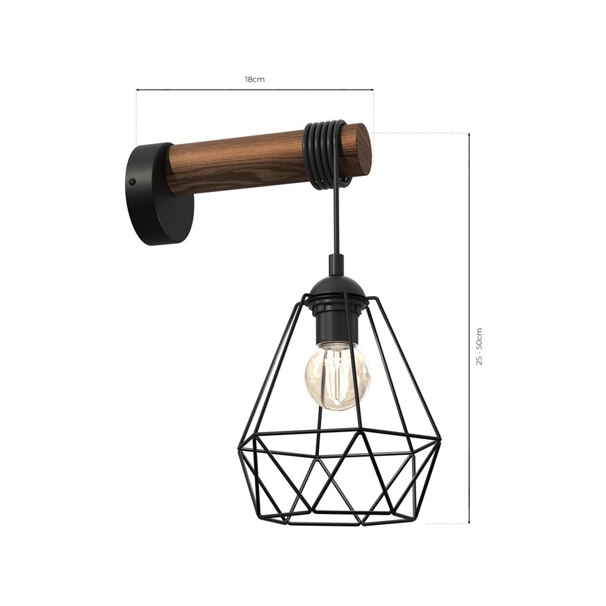 Fali lámpa ACERO 1xE27/60W/230V