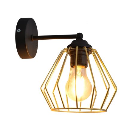 Fali lámpa AGAT 1xE27/15W/230V arany/fekete