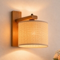 Fali lámpa AIDA 1xE27/15W/230V tölgy/raffia