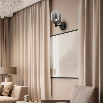 Fali lámpa ALIAS 1xG9/8W/230V fekete/szürke