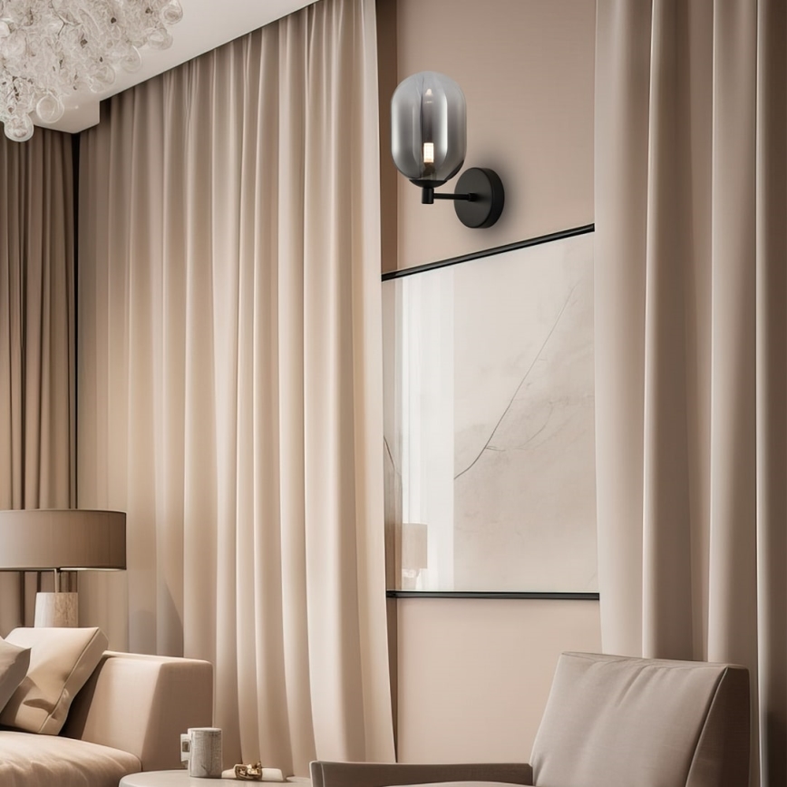 Fali lámpa ALIAS 1xG9/8W/230V fekete/szürke