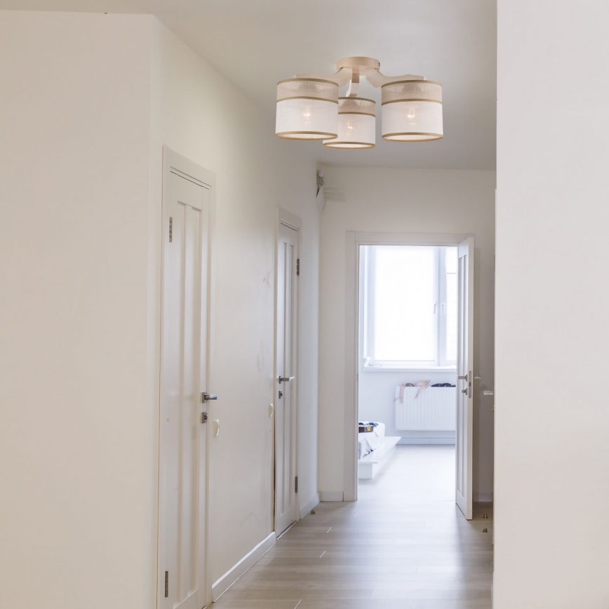 Fali csillár ANDREA 3xE27/60W/230V bükk