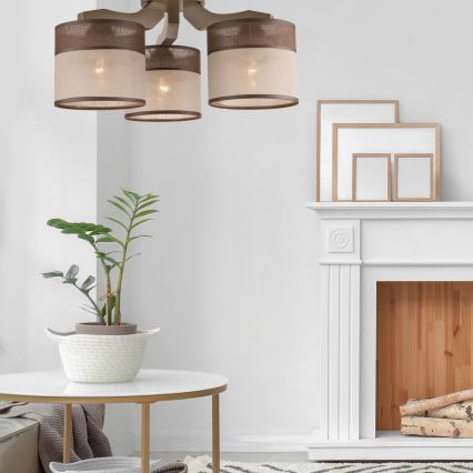 Fali csillár ANDREA 3xE27/60W/230V bükk