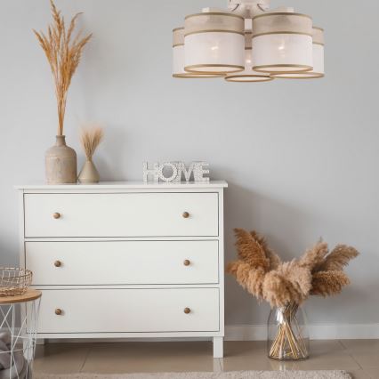 Fali csillár ANDREA 5xE27/60W/230V bükk