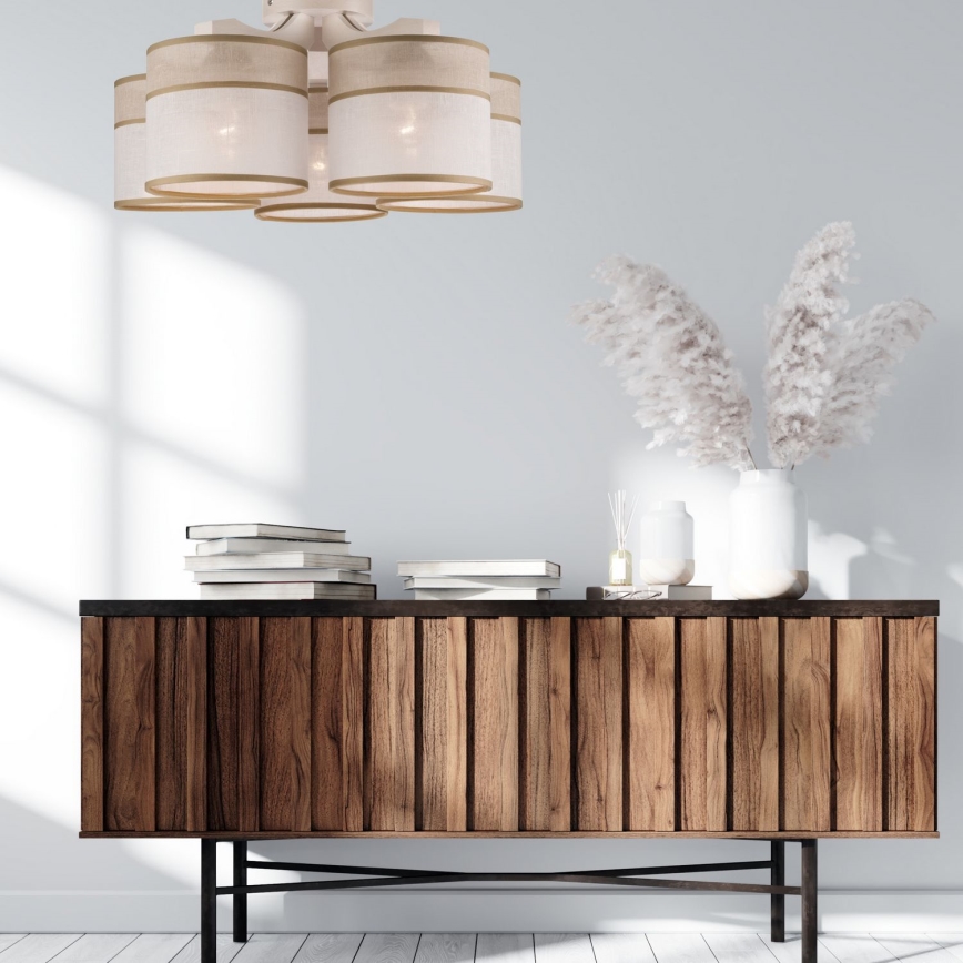 Fali csillár ANDREA 5xE27/60W/230V bükk