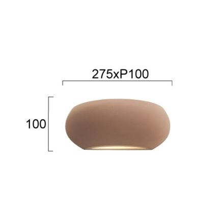 Fali lámpa ANITA 1xE27/20W/230V barna