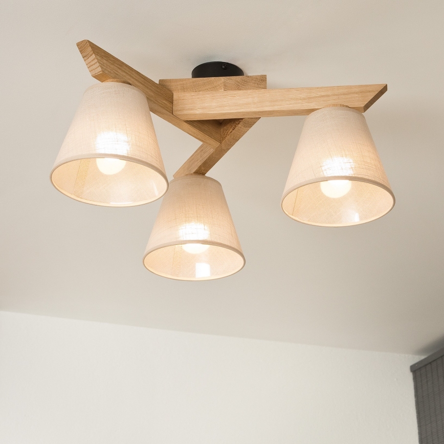 Fali lámpa ANTONIO 3xE14/40W/230V tölgy