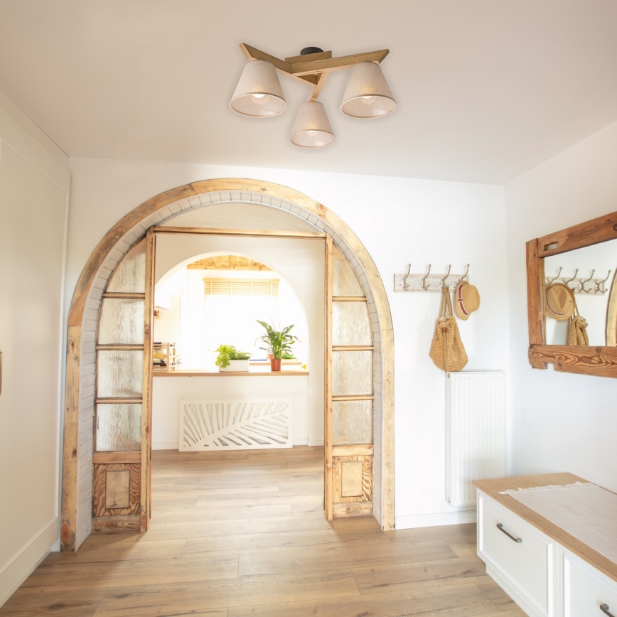 Fali lámpa ANTONIO 3xE14/40W/230V tölgy