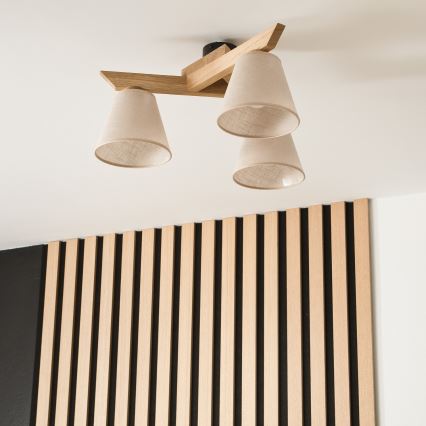 Fali lámpa ANTONIO 3xE14/40W/230V tölgy