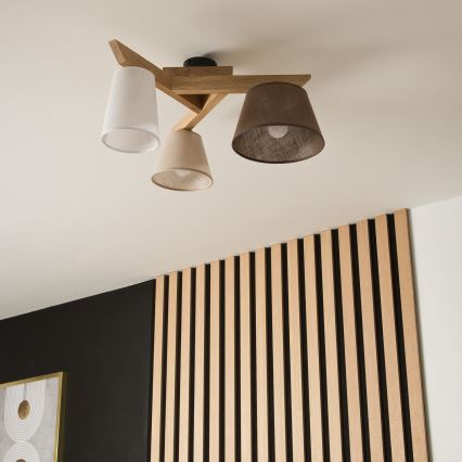 Fali lámpa ANTONIO 3xE14/40W/230V tölgy