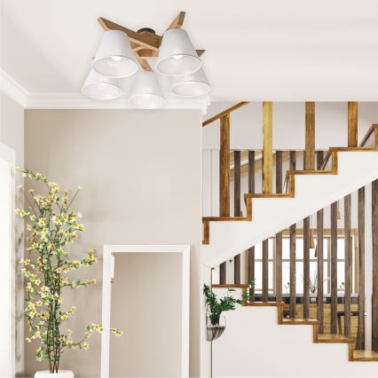 Fali lámpa ANTONIO 5xE14/40W/230V tölgy