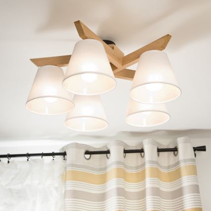 Fali lámpa ANTONIO 5xE14/40W/230V tölgy