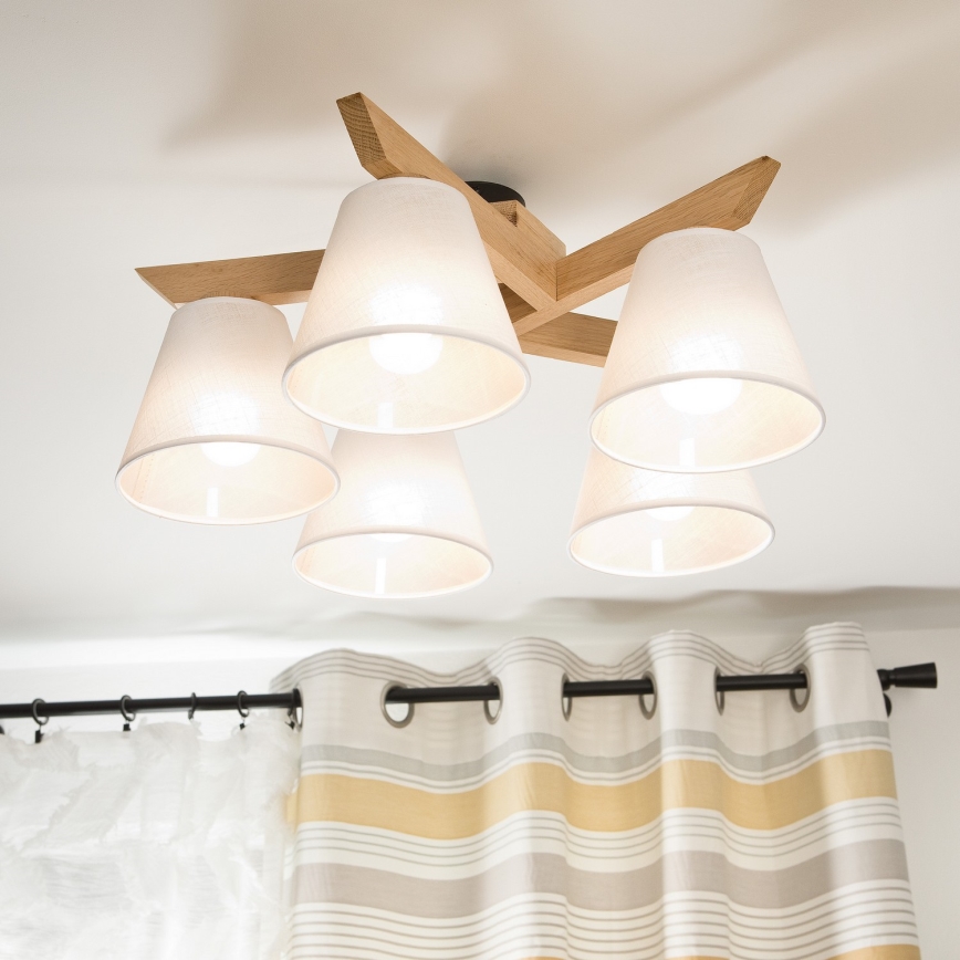 Fali lámpa ANTONIO 5xE14/40W/230V tölgy