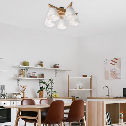 Fali lámpa ANTONIO 5xE14/40W/230V tölgy