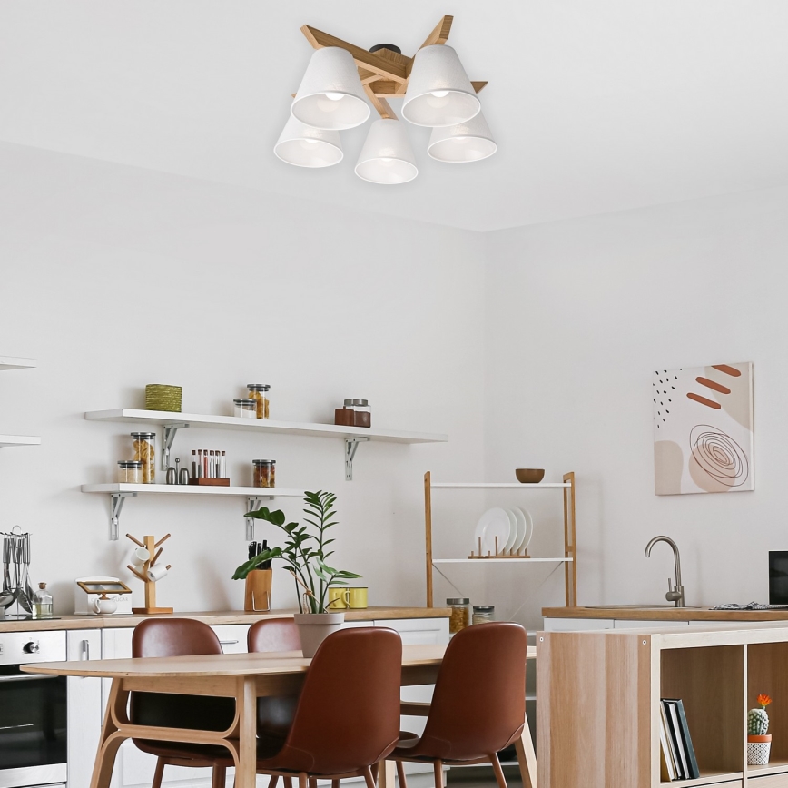 Fali lámpa ANTONIO 5xE14/40W/230V tölgy