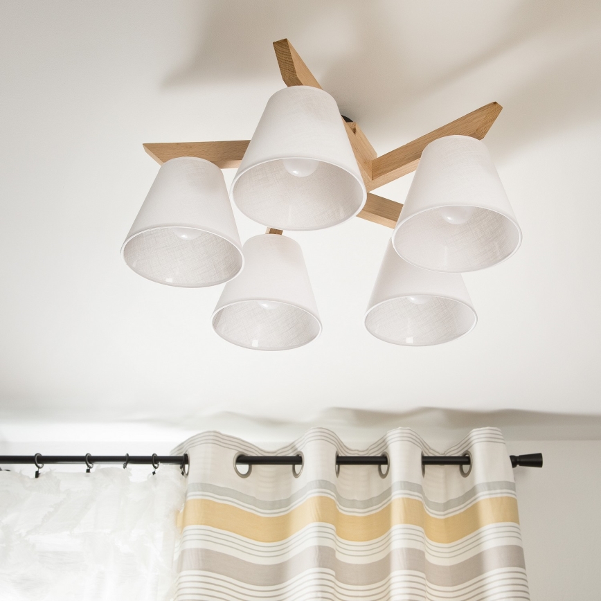 Fali lámpa ANTONIO 5xE14/40W/230V tölgy