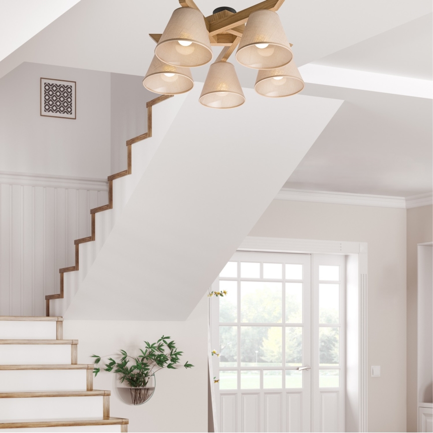 Fali lámpa ANTONIO 5xE14/40W/230V tölgy